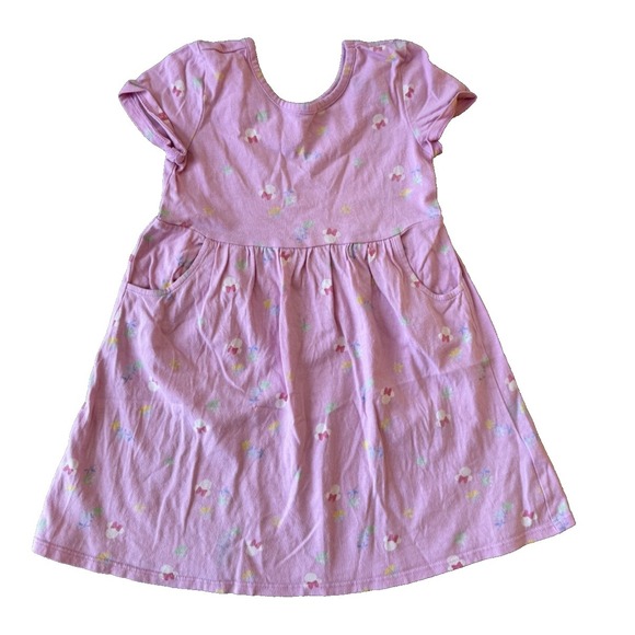 GAP Other - Disney x GAP Girls Miny Mouse Floral‎ Pink Pocket Short Sleeve Dress Sz 5 Years